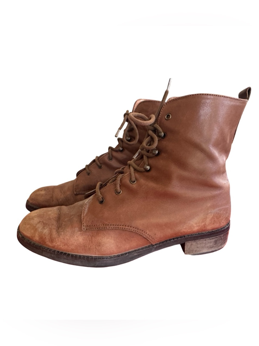Vtg Eddie Bauer Leather Lace-Up Boots